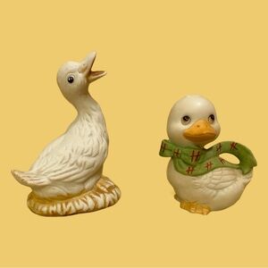 Vintage MCM Ceramic Duck Figurines
